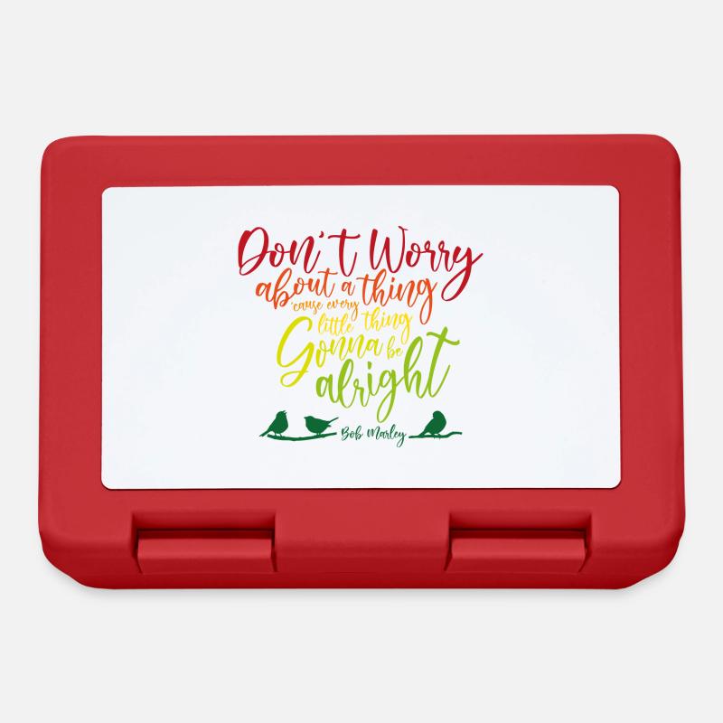 Marley "Ne t'inquiète pas" - Boîte à goûter - rouge