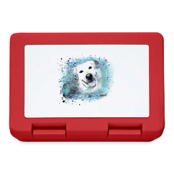 golden retriever, chien, labrador, rose - Boîte à goûter - rouge - Devant
