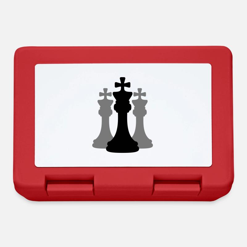 Team Schach Könige - Brotdose - Rot