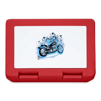 motorcycle, motorcycle, biker, graffiti, painting - Lunchbox - red - Front