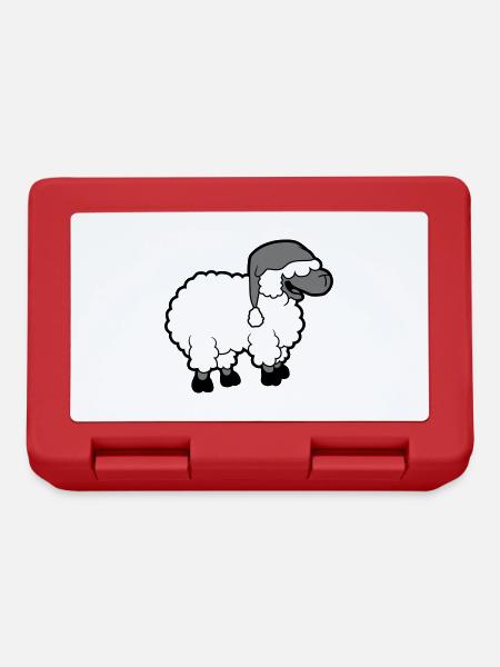 Drôle de sommeil mouton - Boîte à goûter - rouge
