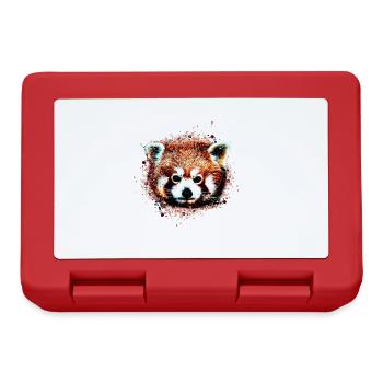 Roter panda ,Graffiti, Malerei,pandabär, bär,braun - Brotdose - Rot - Vorne