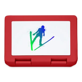 Ski jumping Ski flying Winter sports Ski jumpers - Lunchbox - red - Front