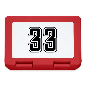 33 Zahl symbol - Brotdose - Rot - Vorne