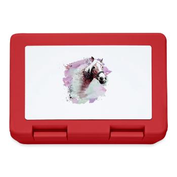 pferd,haflinger, graffiti, aquarell, pferde,bunt - Brotdose - Rot - Vorne