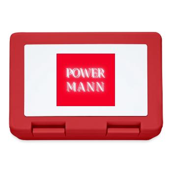 POWER MANN "für den starken Mann von heute" - Brotdose - Rot - Vorne