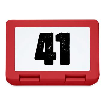 41 Zahl Trikot - Brotdose - Rot - Vorne