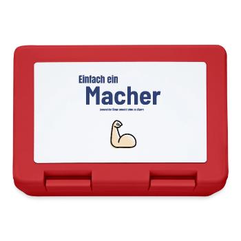 Jugendwort Macher lustig Geschenkidee - Brotdose - Rot - Vorne