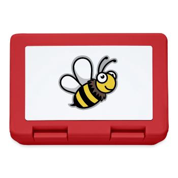 Biene bee Comic Imker Imkerin Königin - Brotdose - Rot - Vorne