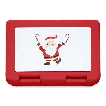 Père noel cute sucre d'orge - Boîte à goûter - rouge - Devant