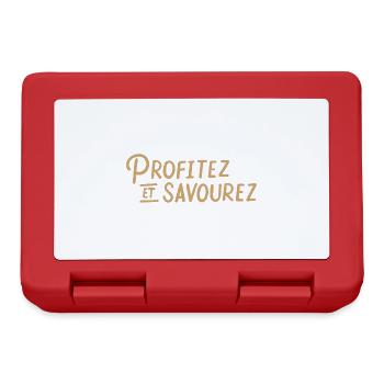 Profitez et savourez - Boîte à goûter - rouge - Devant