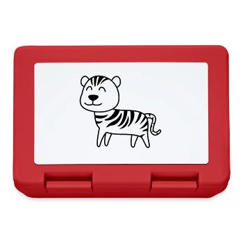 Tiger Comic Animal - Lunchbox - red - Front