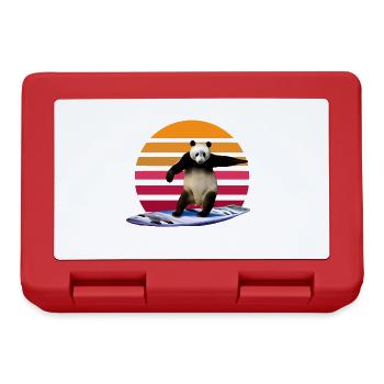 Panda Surfer - Boîte à goûter - rouge - Devant