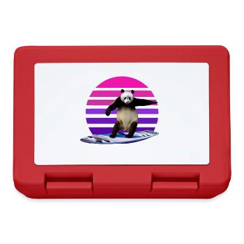Panda Surfer - Boîte à goûter - rouge - Devant