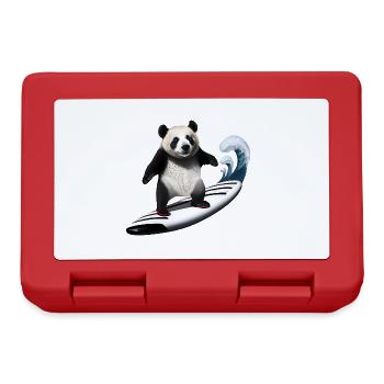Panda Surfer - Boîte à goûter - rouge - Devant