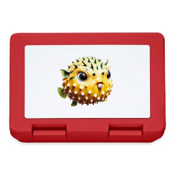 Inflated puffer fish - Lunchbox - red - Front