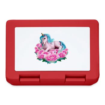 Licorne dans les roses - Boîte à goûter - rouge - Devant
