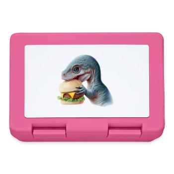 Cheeseburger Dinosauerier - Brotdose - Pink - Vorne