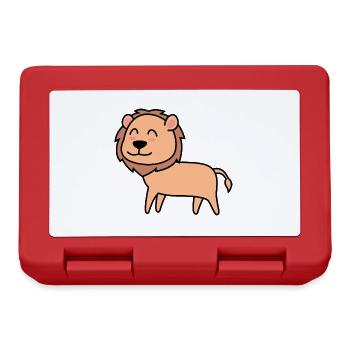Lion Comic Animal - Lunchbox - red - Front