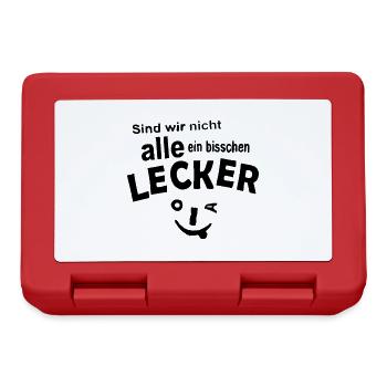Sind wir nichtalle ein bisschen Lecker? - Brotdose - Rot - Vorne