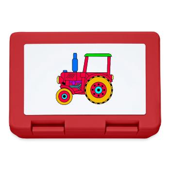 Red tractor for boys and girls - Lunchbox - red - Front