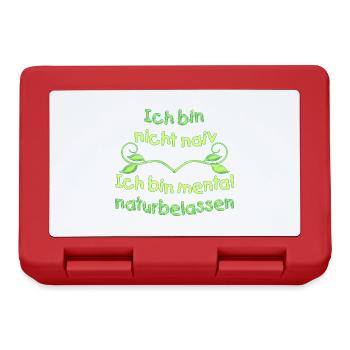 Nicht naiv - mental naturbelassen - Brotdose - Rot - Vorne