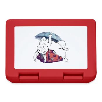 Bunny, Suitcase, Holiday Rodent, Travel Bunnies - Lunchbox - red - Front