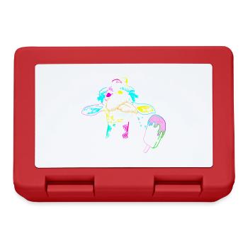Girafe Été Girafes Crème Glacée Enfant Enfants Crème Glacée - Boîte à goûter - rouge - Devant
