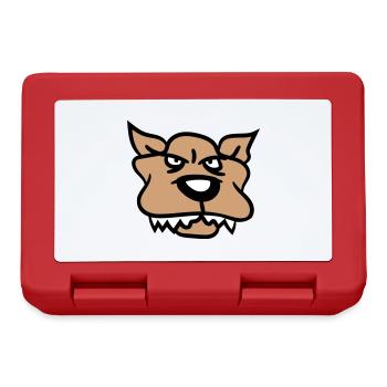 Chien, Monstre, Maléfique, Dangereux, Loup, Dents acérées - Boîte à goûter - rouge - Devant