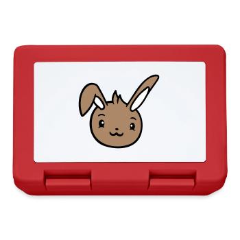 Lapin Lapin Semble mignon Heureux Friendly - Boîte à goûter - rouge - Devant