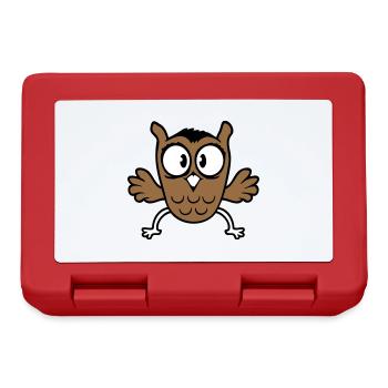 hibou aigle hibou hibou saute drôle, saute jack mouches voltige - Boîte à goûter - rouge - Devant