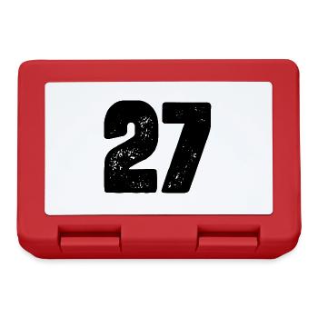 27 Zahl Trikot - Brotdose - Rot - Vorne
