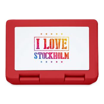 J’adore Stockholm - Boîte à goûter - rouge - Devant