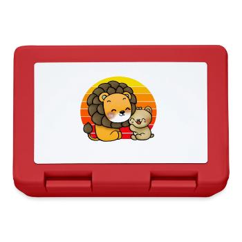Leo cuddles bear - Lunchbox - red - Front