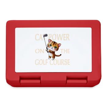 Golf Katze - Brotdose - Rot - Vorne