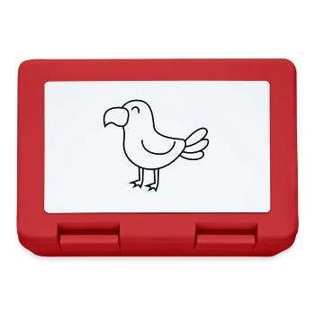 Adler Comic Tier - Brotdose - Rot - Vorne