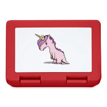 Licorne Dino - Boîte à goûter - rouge - Devant