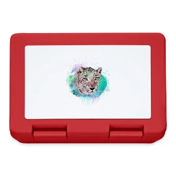 jaguar,wildcat,leopard,graffiti,colorful - Lunchbox - red - Front