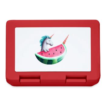 Wassermelonen Einhorn - Brotdose - Rot - Vorne