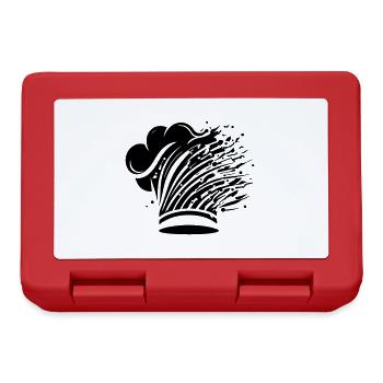 Kochmütze Silhouette Kochen Chef - Brotdose - Rot - Vorne
