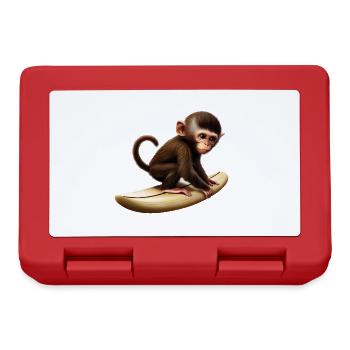 Surfer Monkey - Lunchbox - red - Front