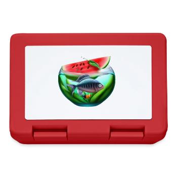 Watermelon aquarium with fish - Lunchbox - red - Front