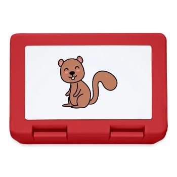 Squirrel Comic Animal - Lunchbox - red - Front