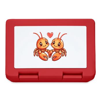 Couple De Homard Amoureux Cancer Animal Saint Valentin - Boîte à goûter - rouge - Devant