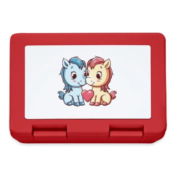 Cheval Couple Amour Couple Amoureux - Boîte à goûter - rouge - Devant