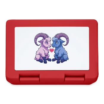 Mountain Goat Couple Love Goat In Love - Lunchbox - red - Front