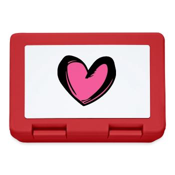 Herz Symbol Illustration - Brotdose - Rot - Vorne