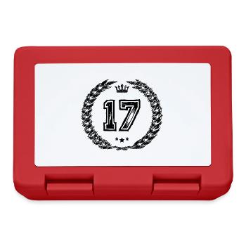 17 Number wreath - Lunchbox - red - Front