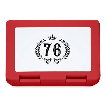 76 Number wreath - Lunchbox - red - Front