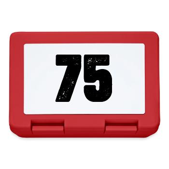 75 Zahl Trikot - Brotdose - Rot - Vorne